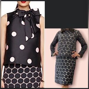 KATE SPADE ♠️ Versatile Pencil Skirt. Scalloped edge. Navy and Pink. US 2/ US S